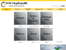 Tablet Screenshot of kw-hydraulic.com